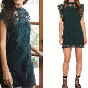 REVOLVE Tularosa clayton lace Pom Pom bohemian trim green size L